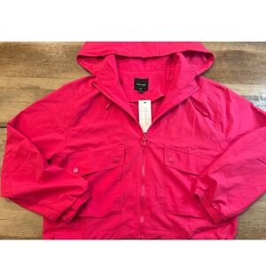 LOVE TREE Pink Hooded Lightweight Jacket With‎ Pockets Women's Large
